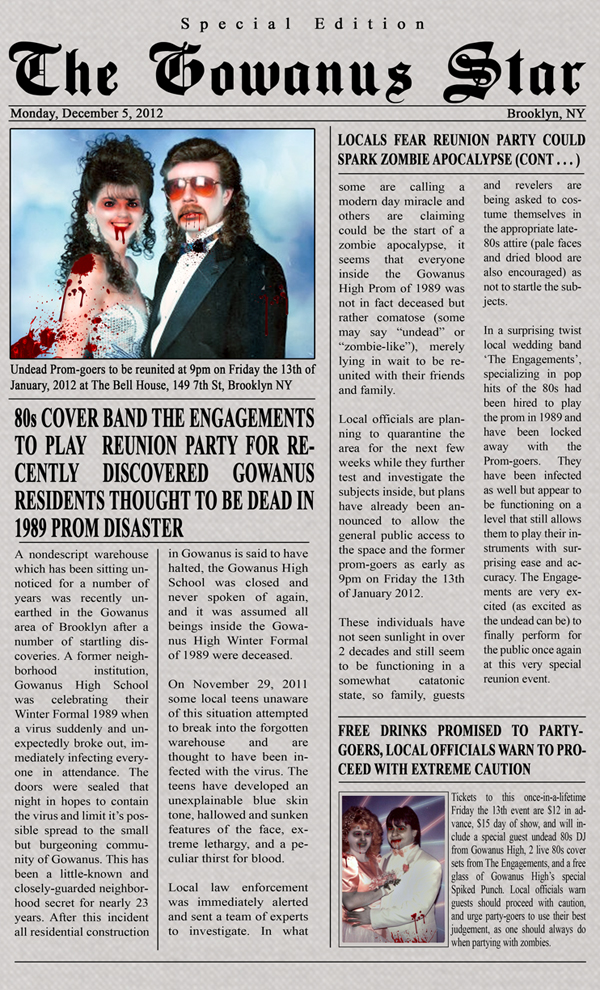TheGowanusStarScanDec5 80s Zombie Prom Article